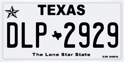 TX license plate DLP2929