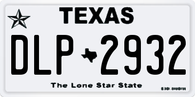 TX license plate DLP2932
