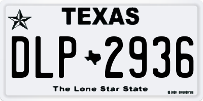 TX license plate DLP2936