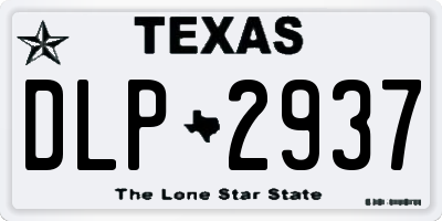 TX license plate DLP2937