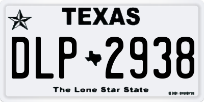 TX license plate DLP2938