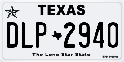 TX license plate DLP2940