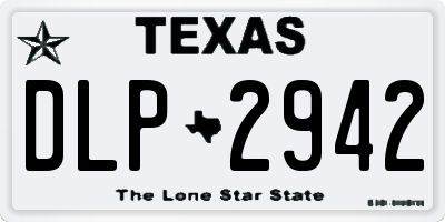 TX license plate DLP2942