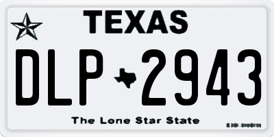 TX license plate DLP2943