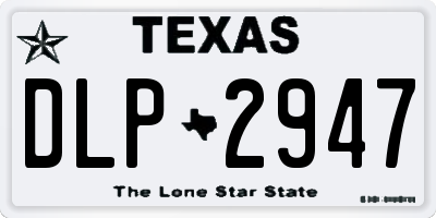 TX license plate DLP2947