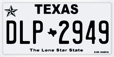 TX license plate DLP2949