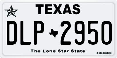 TX license plate DLP2950