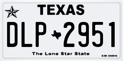 TX license plate DLP2951
