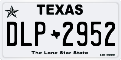 TX license plate DLP2952