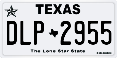 TX license plate DLP2955