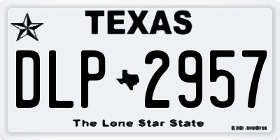 TX license plate DLP2957