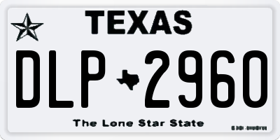 TX license plate DLP2960