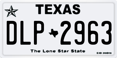 TX license plate DLP2963