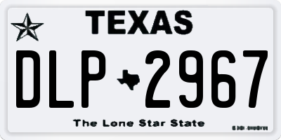 TX license plate DLP2967