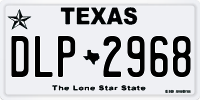 TX license plate DLP2968