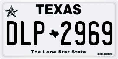 TX license plate DLP2969