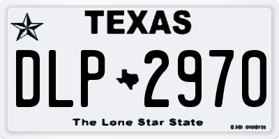 TX license plate DLP2970