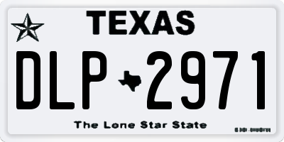 TX license plate DLP2971