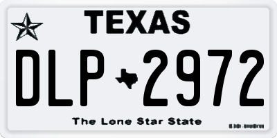 TX license plate DLP2972