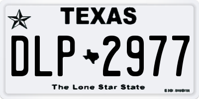 TX license plate DLP2977