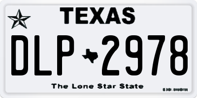 TX license plate DLP2978