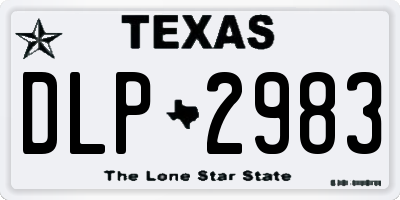 TX license plate DLP2983