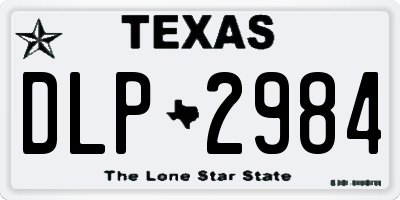 TX license plate DLP2984