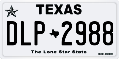TX license plate DLP2988