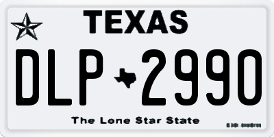 TX license plate DLP2990