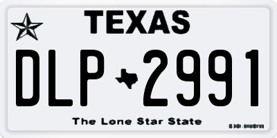 TX license plate DLP2991