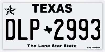 TX license plate DLP2993