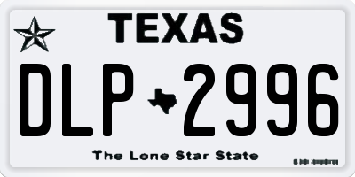 TX license plate DLP2996