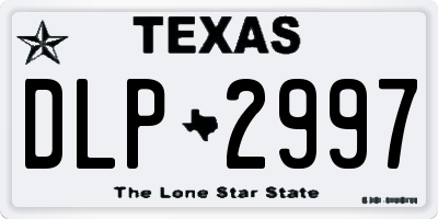 TX license plate DLP2997