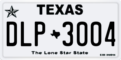 TX license plate DLP3004