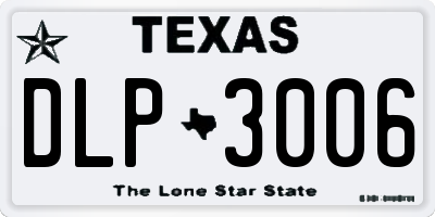 TX license plate DLP3006