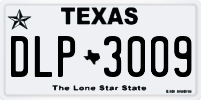 TX license plate DLP3009