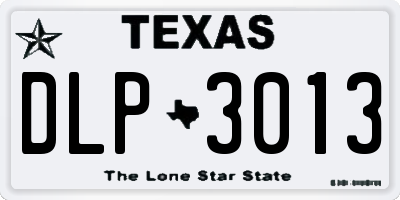 TX license plate DLP3013