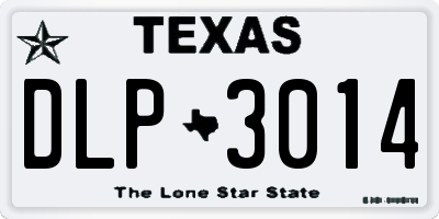 TX license plate DLP3014
