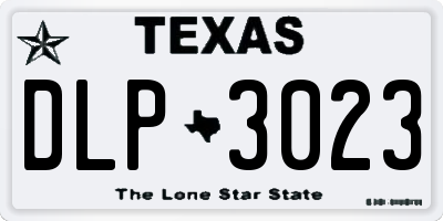 TX license plate DLP3023