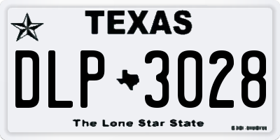 TX license plate DLP3028