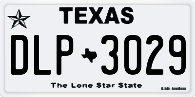 TX license plate DLP3029