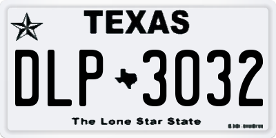 TX license plate DLP3032