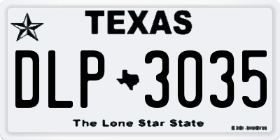 TX license plate DLP3035