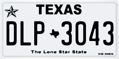 TX license plate DLP3043