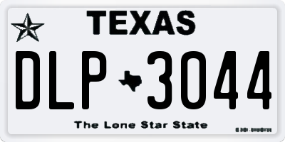 TX license plate DLP3044