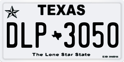 TX license plate DLP3050