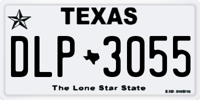 TX license plate DLP3055