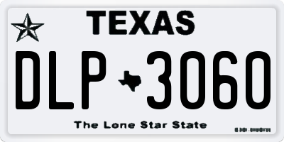 TX license plate DLP3060