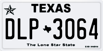 TX license plate DLP3064