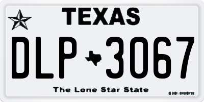 TX license plate DLP3067